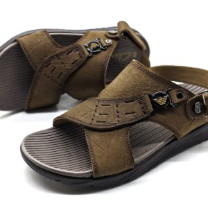 Clarks Mens Back Belt Sandals – Coffee