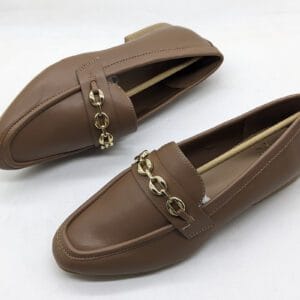 Zara Women’s Chain Loafers - Brown
