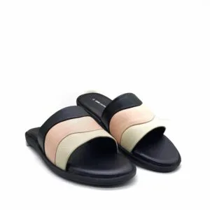 KMM Mens Leather Slide Slippers