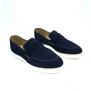 Casual Navy Blue Penny Loafers