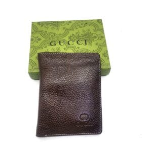 Gucci Premium Leather Short Wallet – Brown