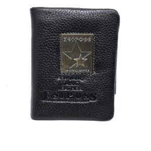 ESTIPOSS Mens Premium Leather Bifold wallet – Black